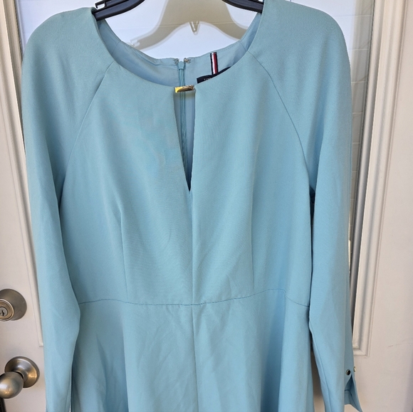 Tommy Hilfiger Women Keyhole Fit & Flare Dress Sz 12 Long Sleeve Cocktail NWT - Picture 6 of 15